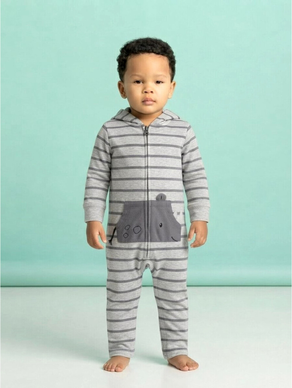 Just One You by Carter's Baby Rhino Hooded Jumpsuit 18M
